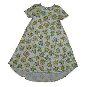 Luluroe Carly Kermit The Frog Size XXS Gray T Shirt Dress